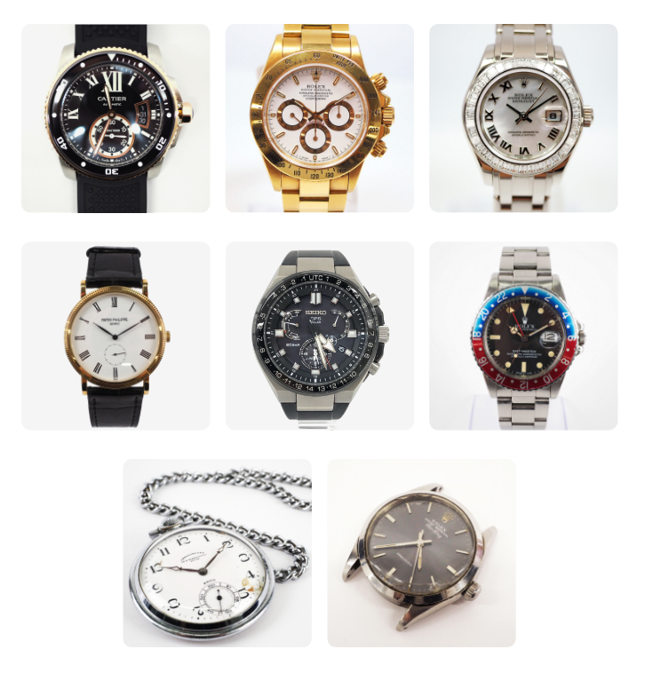 Japanese domestic watches, Antique watches, Imported brand watches, Pocket watches, Junk watches